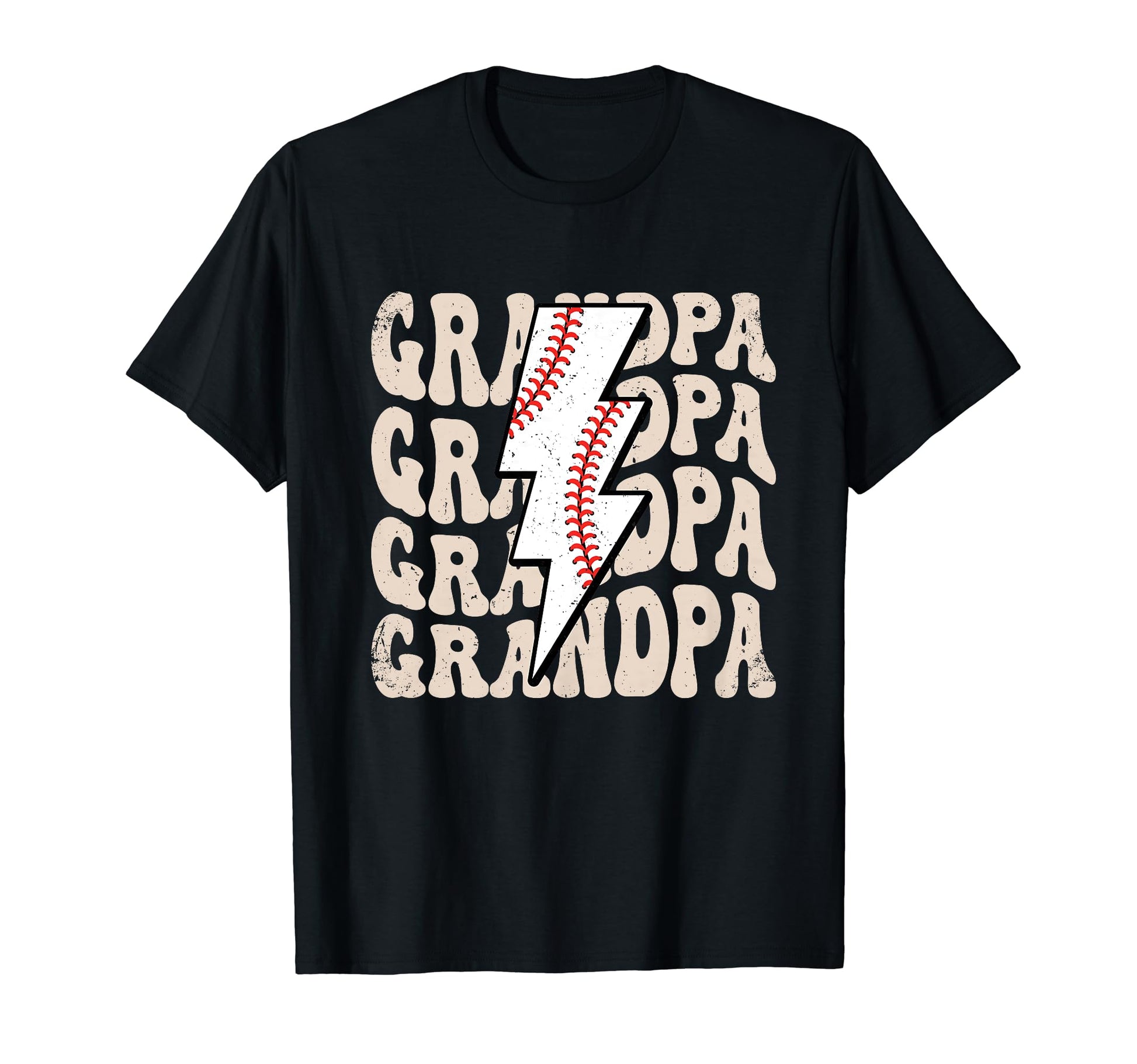 Lightning Groovy Proud Baseball Grandpa T-Shirt - Aesthetic Graphic Unisex - T-Shirt, Sweatshirt, Hoodie