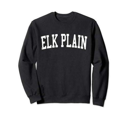 Elk Plain Wa Distressed White Varsity Sweatshirt - Unique Graphic Unisex - T-Shirt, Sweatshirt, Hoodie