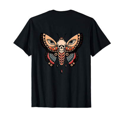 Skull Butterfly Backprint Sad Aesthetic T-Shirt - Graphic Print for Adults - T-Shirt, Sweatshirt, Hoodie