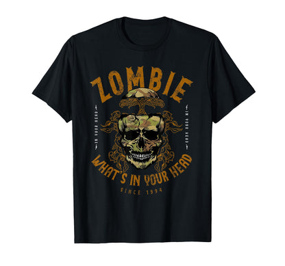 Zombie Skull Camo Skull Tree Roots T-Shirt - Fun Novelty Design Unisex - T-Shirt, Sweatshirt, Hoodie