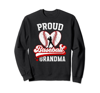 Proud Baseball Grandma Baseball Sweatshirt - Aesthetic Graphic for Adults - T-Shirt, Sweatshirt, Hoodie