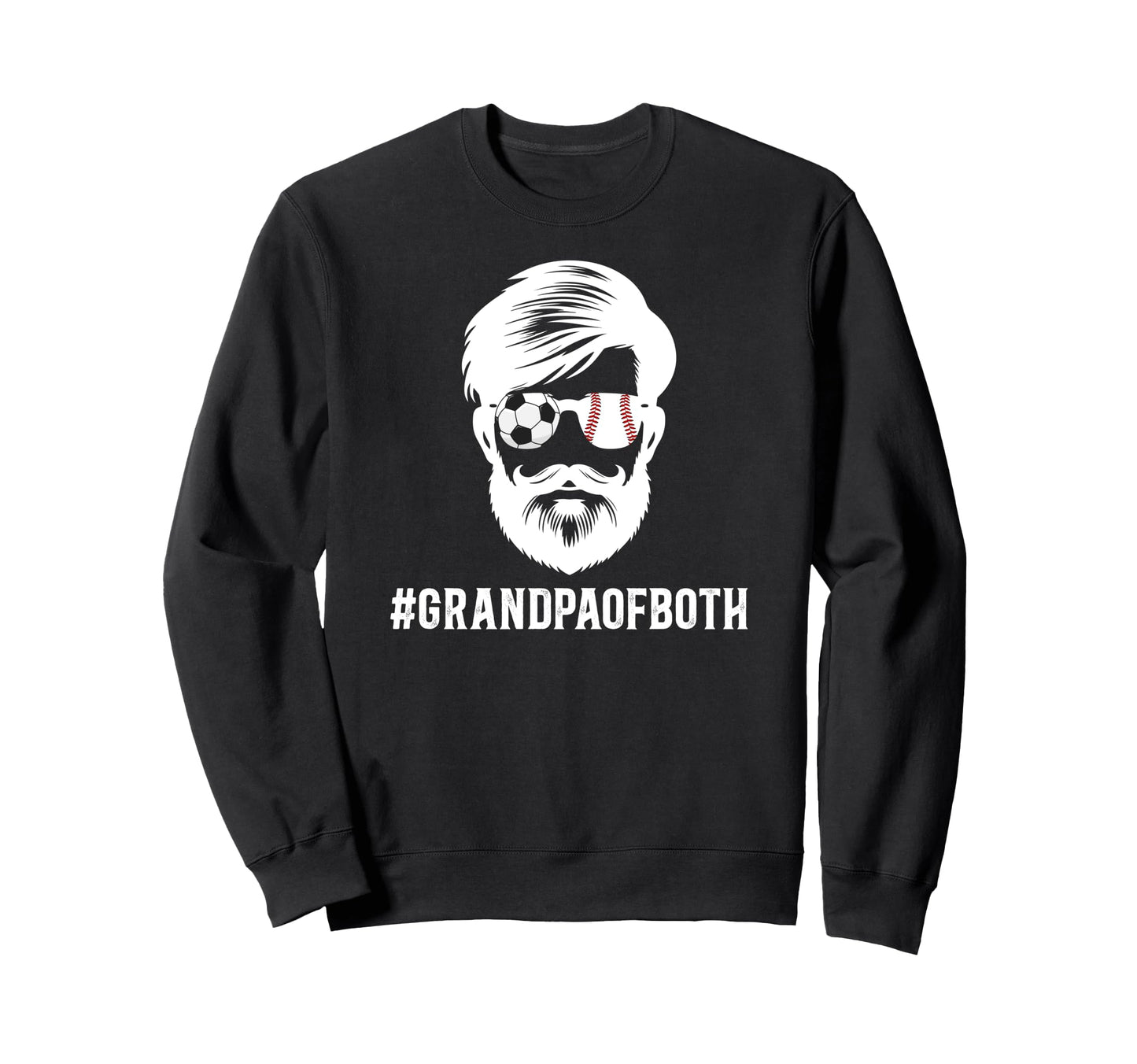 Grandpa Both Baseball Soccer Grandpa Sweatshirt - Unique Graphic Men Women - T-Shirt, Sweatshirt, Hoodie