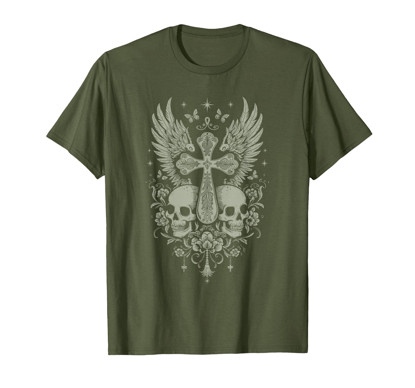 Emo Y2K Grunge Aesthetic Goth Skull T-Shirt - Custom Art Print Men Women - T-Shirt, Sweatshirt, Hoodie