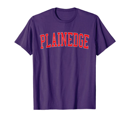Plainedge Ny Distressed Red Varsity T-Shirt - Novelty Apparel Unisex - T-Shirt, Sweatshirt, Hoodie