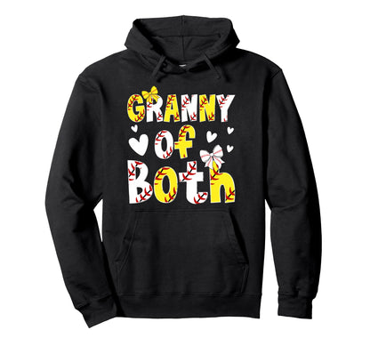 Granny Both Proud Softball Baseball Hoodie - Aesthetic Graphic for Adults - T-Shirt, Sweatshirt, Hoodie