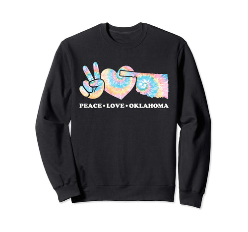 Tie Dye Oklahoma Hippie Gift Co Sweatshirt - Custom Art Print for Adults - T-Shirt, Sweatshirt, Hoodie