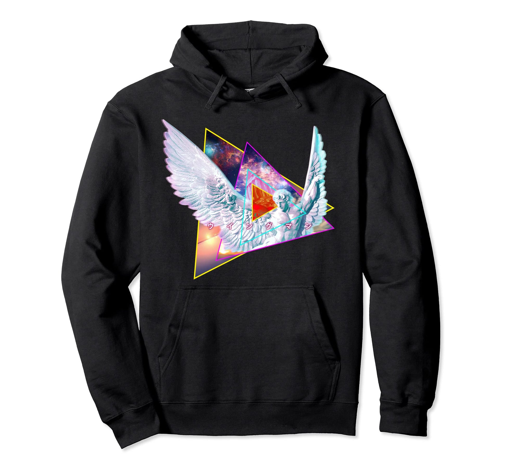 Icarus Greek Statue Flying Close To Sun Hoodie - Unique Graphic Men Women - T-Shirt, Sweatshirt, Hoodie