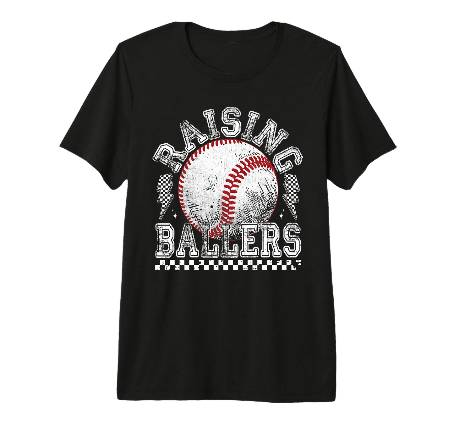 Raising Ballers Funny Mom Baseball T-Shirt - Graphic Print Men Women - T-Shirt, Sweatshirt, Hoodie