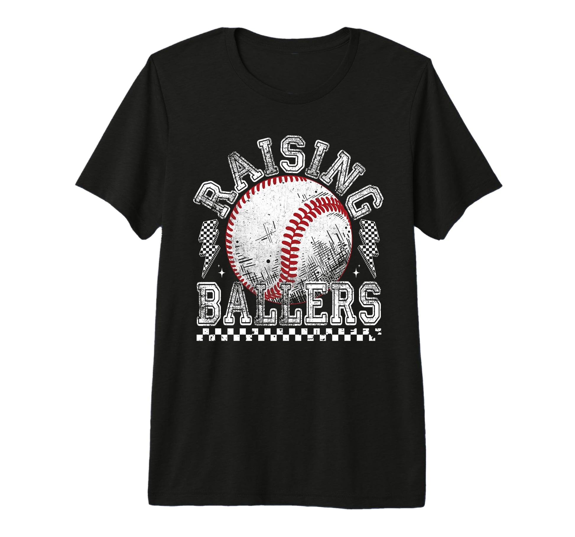 Raising Ballers Funny Mom Baseball T-Shirt - Graphic Print Men Women - T-Shirt, Sweatshirt, Hoodie