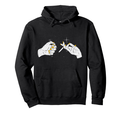 Creation Adam Smoking Aesthetic Edgy Hoodie - Aesthetic Graphic Men Women - T-Shirt, Sweatshirt, Hoodie