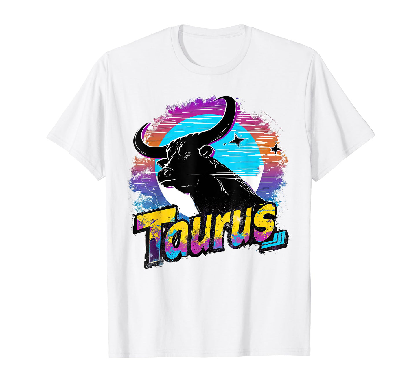 Taurus Zodiac Sign Vaporwave Aesthetic T-Shirt - Minimalist Print Unisex - T-Shirt, Sweatshirt, Hoodie