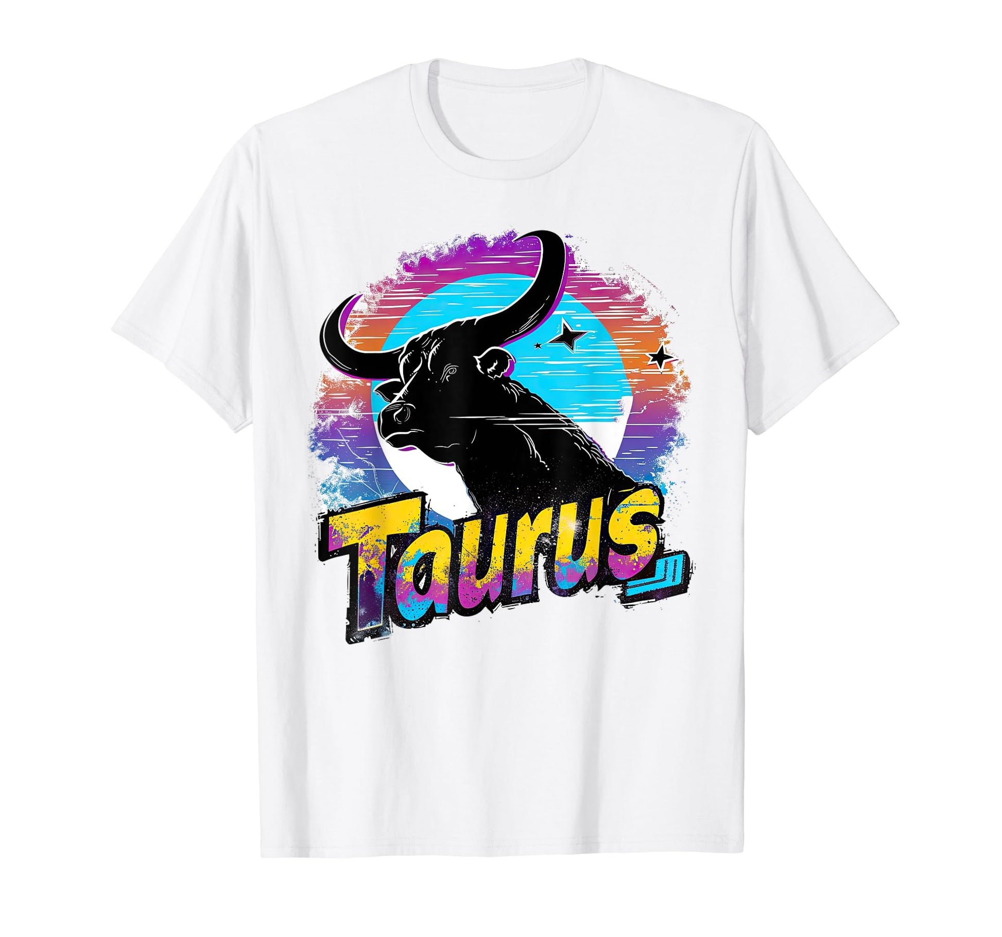 Taurus Zodiac Sign Vaporwave Aesthetic T-Shirt - Minimalist Print Unisex - T-Shirt, Sweatshirt, Hoodie