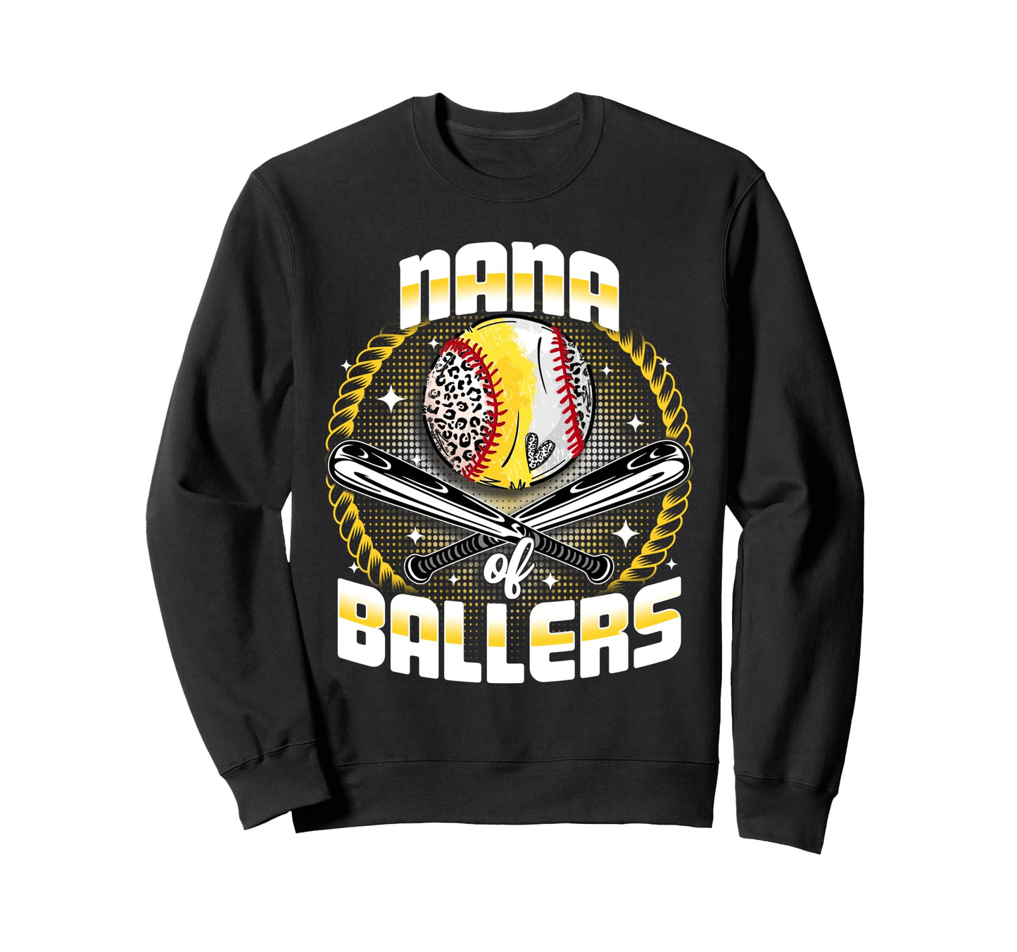 Baseball Softball Nana Ballers Sweatshirt - Unique Graphic for Adults - T-Shirt, Sweatshirt, Hoodie