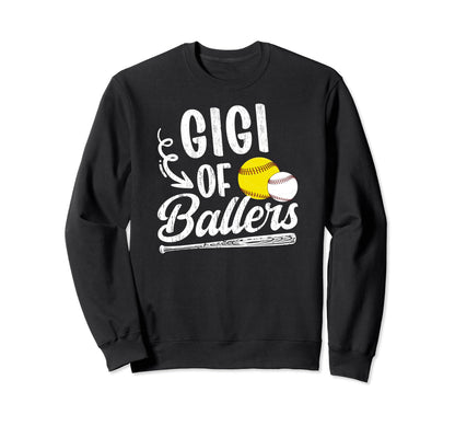 Gigi Ballers Baseball Softball Gigi Sweatshirt - Trendy Graphic Men Women - T-Shirt, Sweatshirt, Hoodie