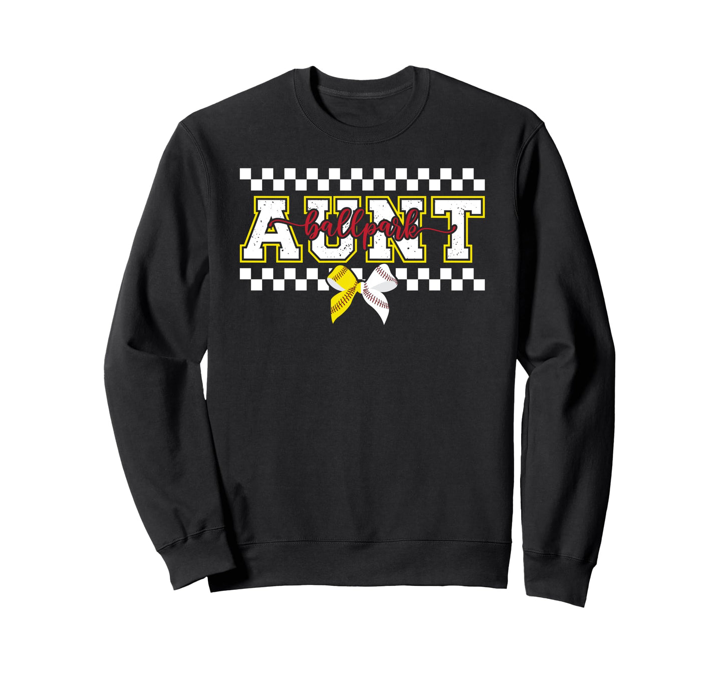 Ballpark Aunt Softball Baseball Aunt Sweatshirt - Minimalist Print Unisex - T-Shirt, Sweatshirt, Hoodie