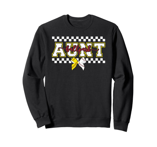 Ballpark Aunt Softball Baseball Aunt Sweatshirt - Minimalist Print Unisex - T-Shirt, Sweatshirt, Hoodie