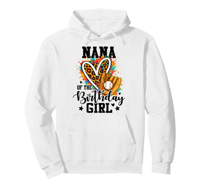 Nana Birthday Baseball Colorful Matching Hoodie - Trendy Graphic Men Women - T-Shirt, Sweatshirt, Hoodie
