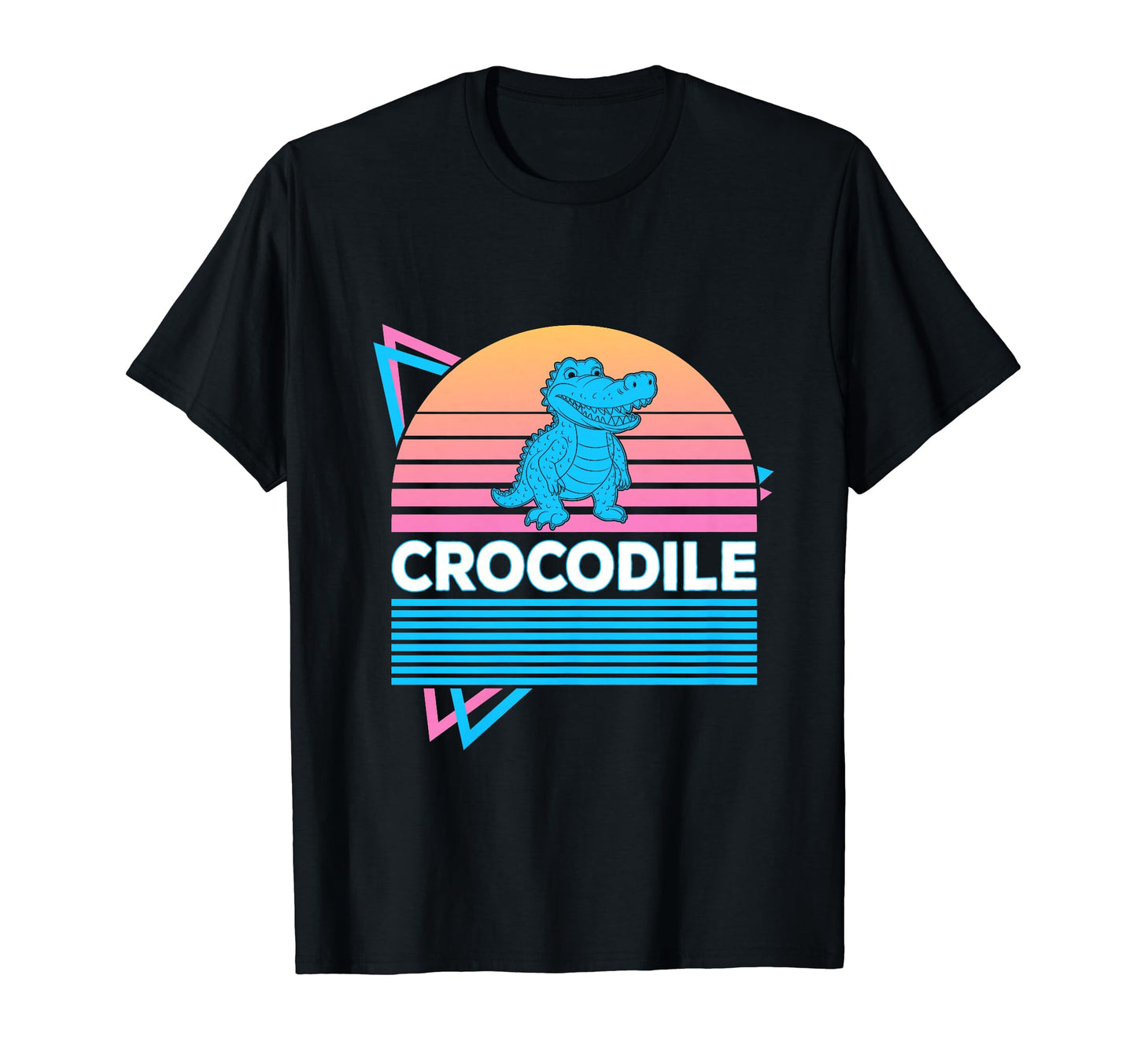 Crocodile Vaporwave Aesthetic T-Shirt - Aesthetic Graphic for Adults - T-Shirt, Sweatshirt, Hoodie