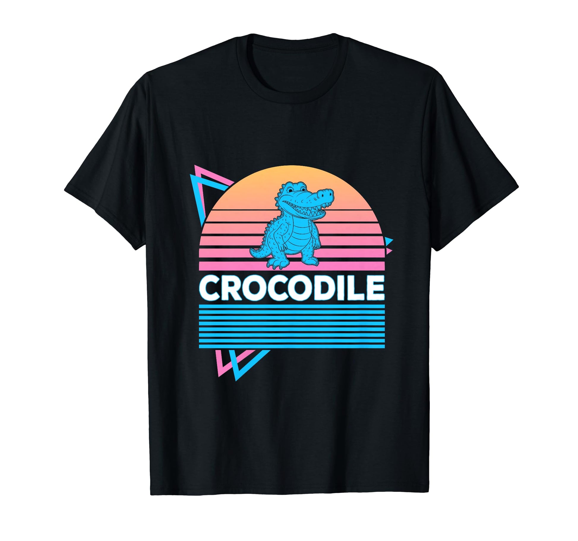 Crocodile Vaporwave Aesthetic T-Shirt - Aesthetic Graphic for Adults - T-Shirt, Sweatshirt, Hoodie