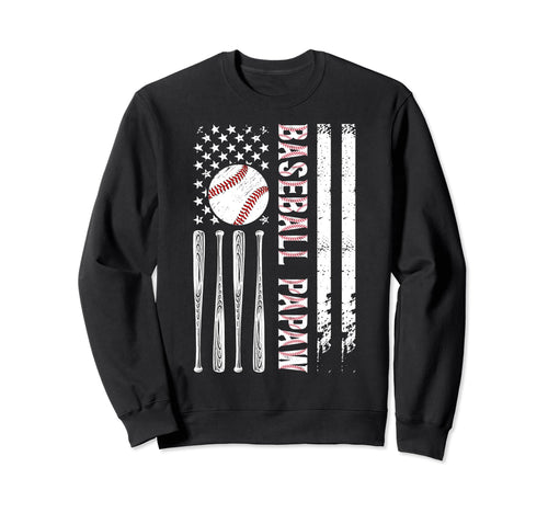 Baseball Papaw Baseball Player Sweatshirt - Minimalist Print Men Women - T-Shirt, Sweatshirt, Hoodie