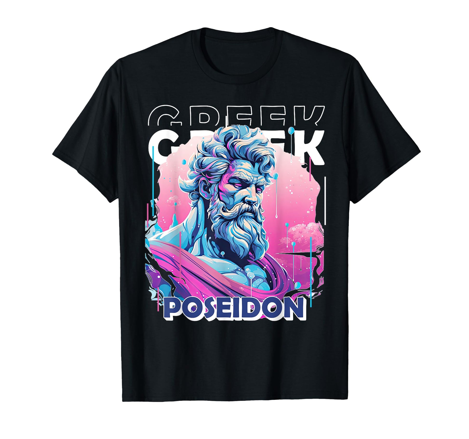 Poseidon Greek God Mythology T-Shirt - Minimalist Print for Adults - T-Shirt, Sweatshirt, Hoodie