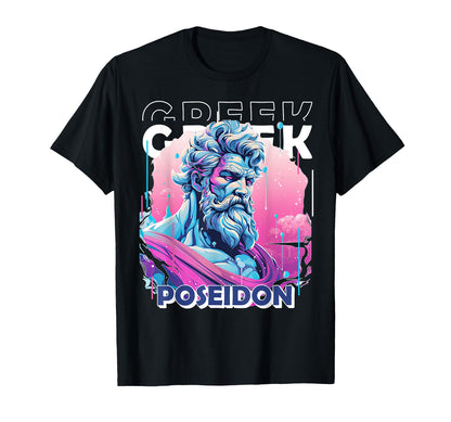 Poseidon Greek God Mythology T-Shirt - Minimalist Print for Adults - T-Shirt, Sweatshirt, Hoodie