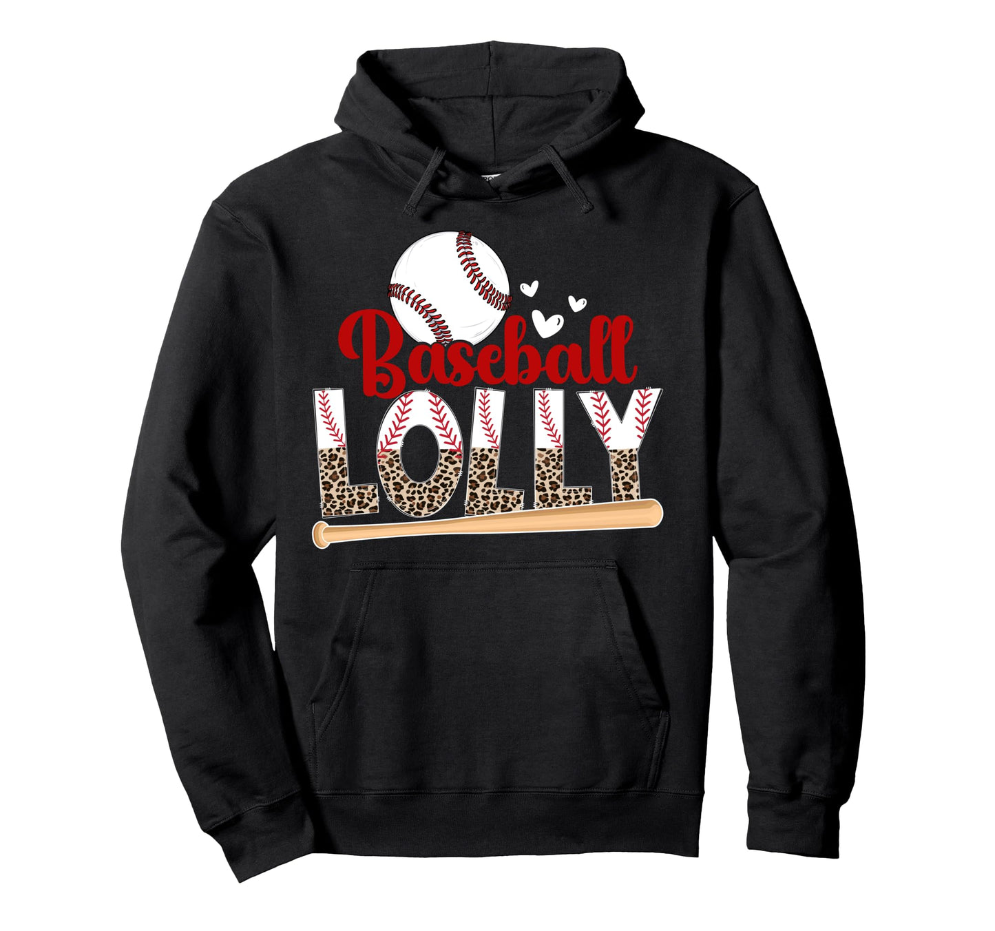 Baseball Lolly Leopard Lolly Baseball Hoodie - Novelty Apparel Men Women - T-Shirt, Sweatshirt, Hoodie