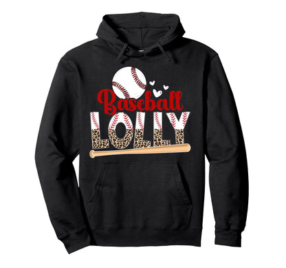 Baseball Lolly Leopard Lolly Baseball Hoodie - Novelty Apparel Men Women - T-Shirt, Sweatshirt, Hoodie