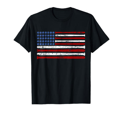 Usa Flag American Baseball T-Shirt - Aesthetic Graphic for Adults - T-Shirt, Sweatshirt, Hoodie