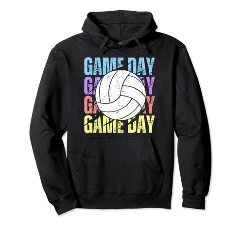 Game Day Volleyball Lovers Mom Hoodie - Minimalist Print for Adults - T-Shirt, Sweatshirt, Hoodie