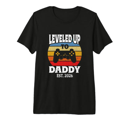 New Dad Fathers Day Leveled Up To T-Shirt - Aesthetic Graphic Men Women - T-Shirt, Sweatshirt, Hoodie