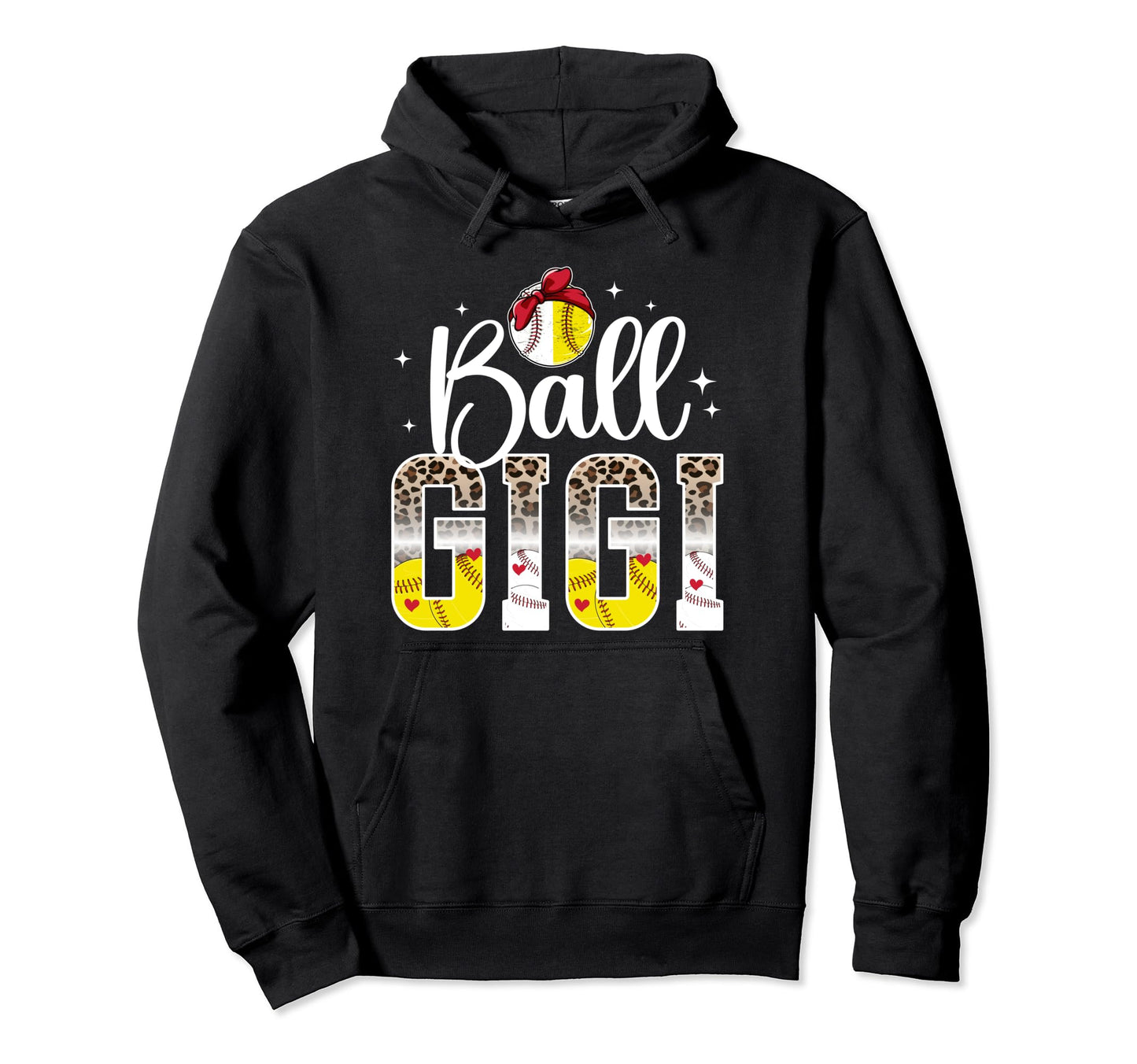 Ball Gigi Leopard Baseball Softball Gigi Hoodie - Unique Graphic Unisex - T-Shirt, Sweatshirt, Hoodie