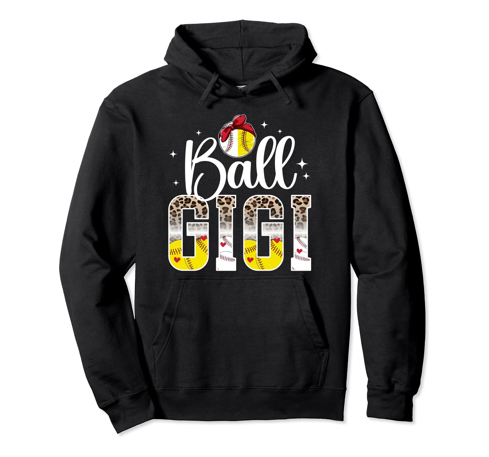 Ball Gigi Leopard Baseball Softball Gigi Hoodie - Unique Graphic Unisex - T-Shirt, Sweatshirt, Hoodie