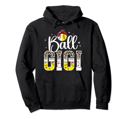 Ball Gigi Leopard Baseball Softball Gigi Hoodie - Unique Graphic Unisex - T-Shirt, Sweatshirt, Hoodie