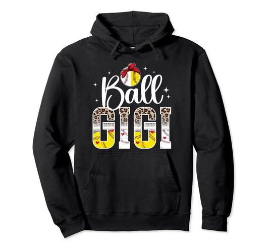 Ball Gigi Leopard Baseball Softball Gigi Hoodie - Unique Graphic Unisex - T-Shirt, Sweatshirt, Hoodie