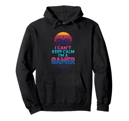 I Cant Keep Calm Gamer Dad Fathers Hoodie - Minimalist Print for Adults - T-Shirt, Sweatshirt, Hoodie