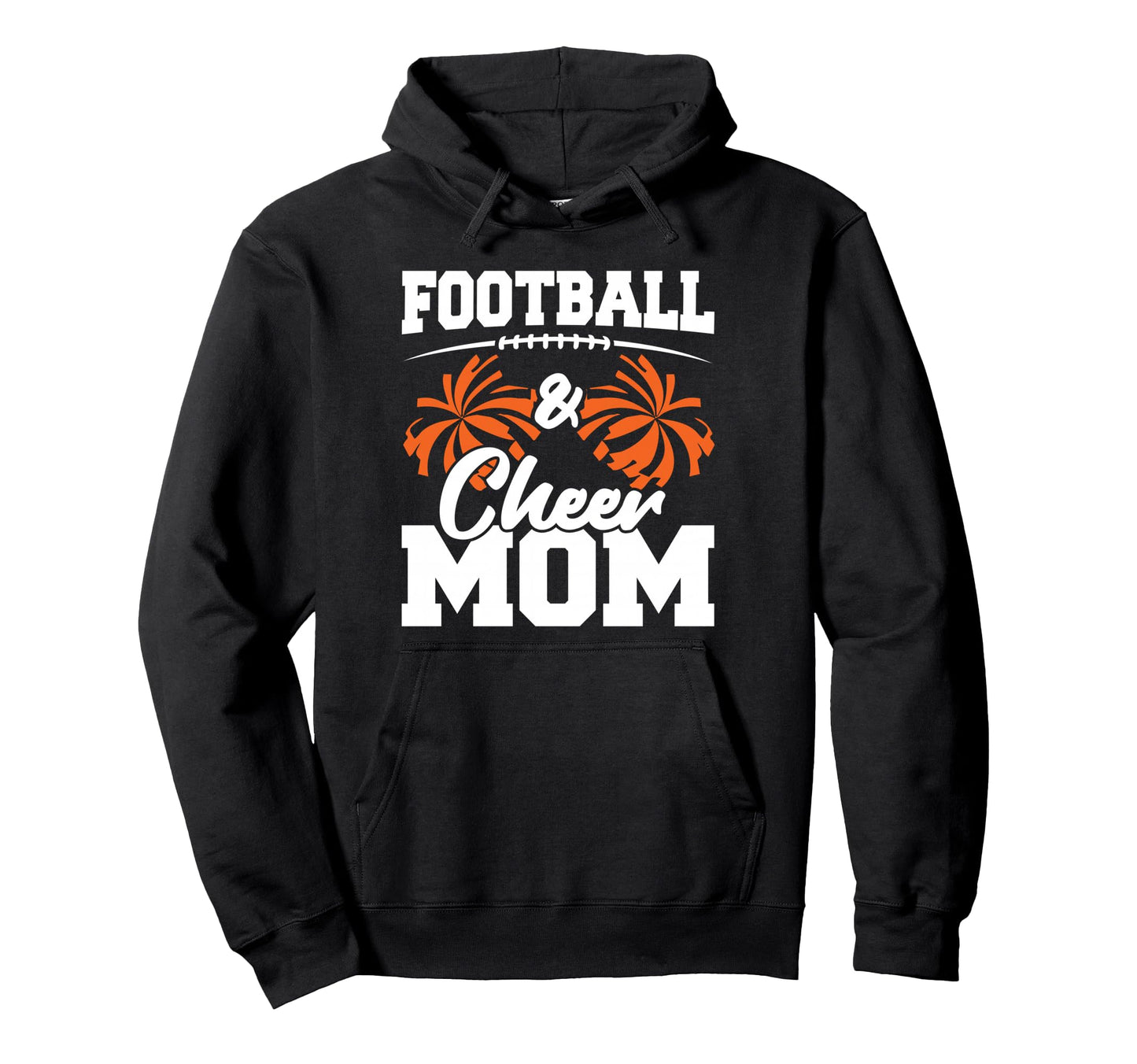 Football And Cheer Mom High School Hoodie - Minimalist Print for Adults - T-Shirt, Sweatshirt, Hoodie