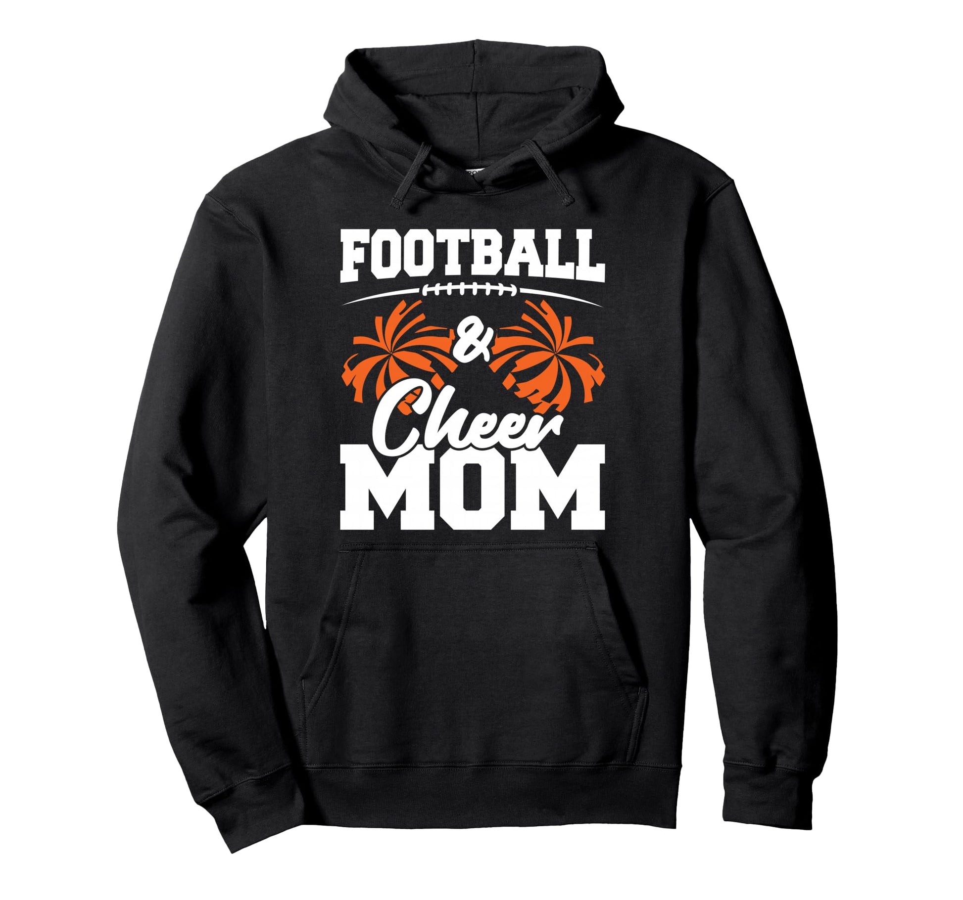 Football And Cheer Mom High School Hoodie - Minimalist Print for Adults - T-Shirt, Sweatshirt, Hoodie