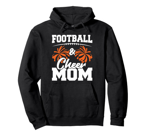 Football And Cheer Mom High School Hoodie - Minimalist Print for Adults - T-Shirt, Sweatshirt, Hoodie