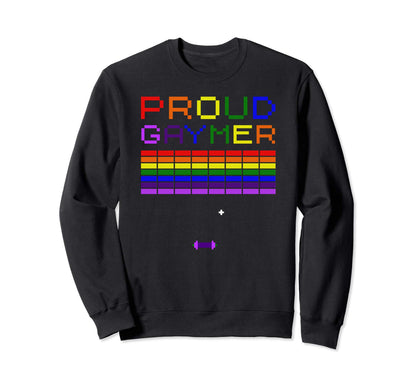 Proud Gaymer Rainbow Lgbt Pride Sweatshirt - Novelty Apparel Unisex - T-Shirt, Sweatshirt, Hoodie