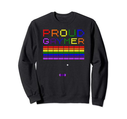 Proud Gaymer Rainbow Lgbt Pride Sweatshirt - Novelty Apparel Unisex - T-Shirt, Sweatshirt, Hoodie