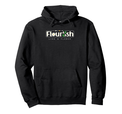 Flourish Like Flower Bible Verse Boho Hoodie - Unique Graphic Unisex - T-Shirt, Sweatshirt, Hoodie