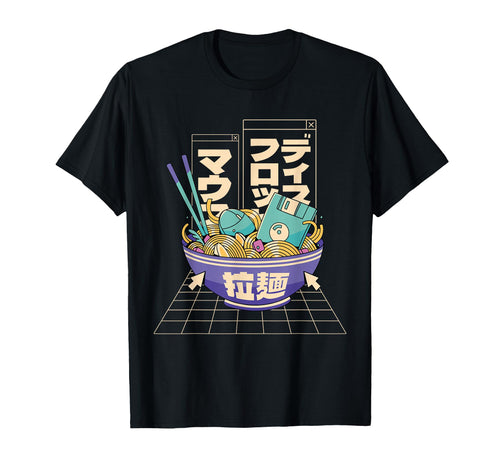 90S Tech Ramen Bowl Vaporwave Aesthetic T-Shirt - Trendy Graphic Men Women - T-Shirt, Sweatshirt, Hoodie