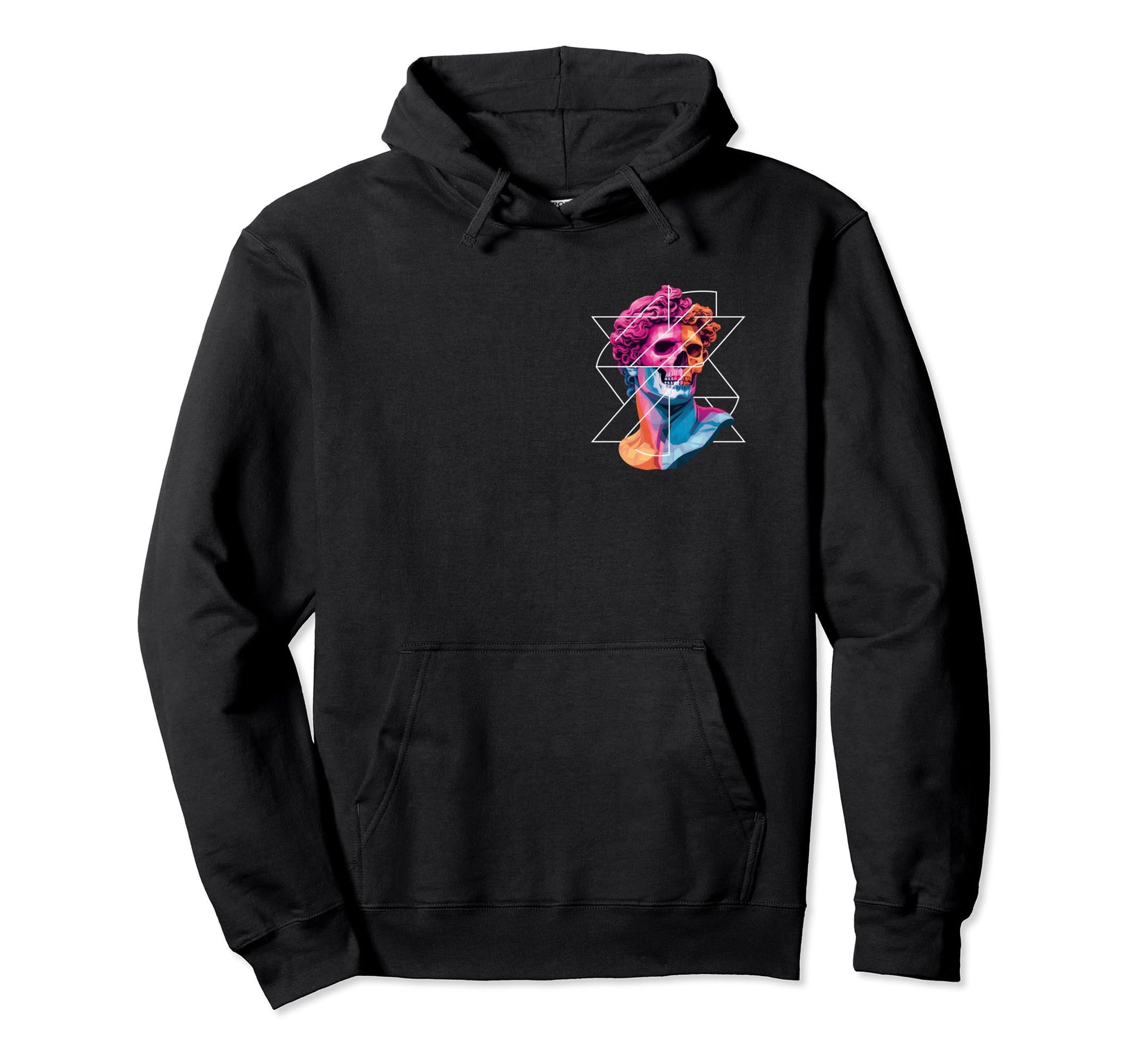 Statue David Bust Vaporwave Aesthetic Greek Hoodie - Unique Graphic Unisex - T-Shirt, Sweatshirt, Hoodie