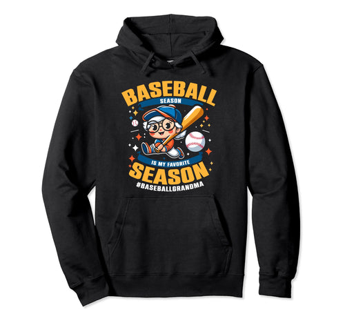 Baseball Grandma Grandmother Granny Hoodie - Fun Novelty Design Unisex - T-Shirt, Sweatshirt, Hoodie