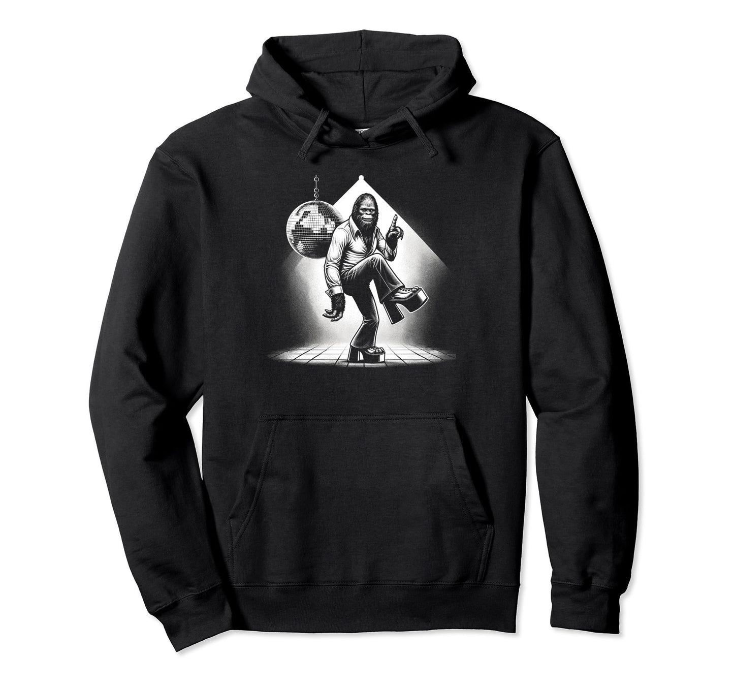 Disco Fever Bigfoot Groovy Sasquatchs Hoodie - Casual Everyday Wear Unisex - T-Shirt, Sweatshirt, Hoodie