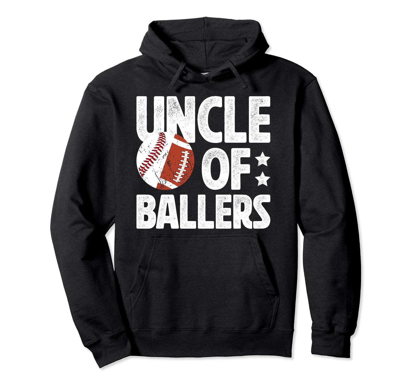 Uncle Ballers Proud Baseball Football Hoodie - Minimalist Print for Adults - T-Shirt, Sweatshirt, Hoodie