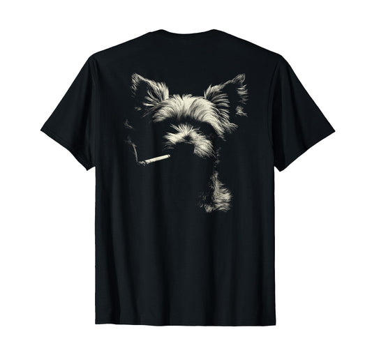 Yorkshire Terrier Smoking Cigarette T-Shirt - Streetwear Style Men Women - T-Shirt, Sweatshirt, Hoodie