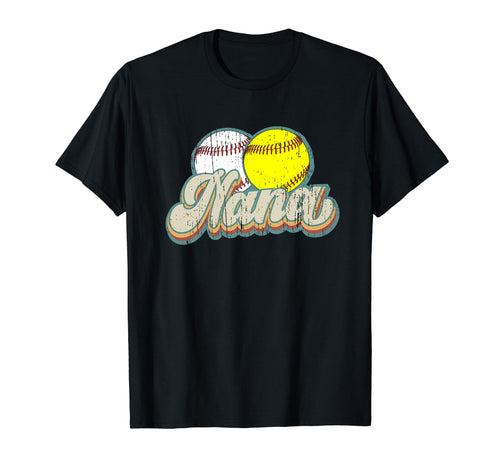 Baseball Softball Nana Grandma Softball T-Shirt - Streetwear Style Unisex - T-Shirt, Sweatshirt, Hoodie