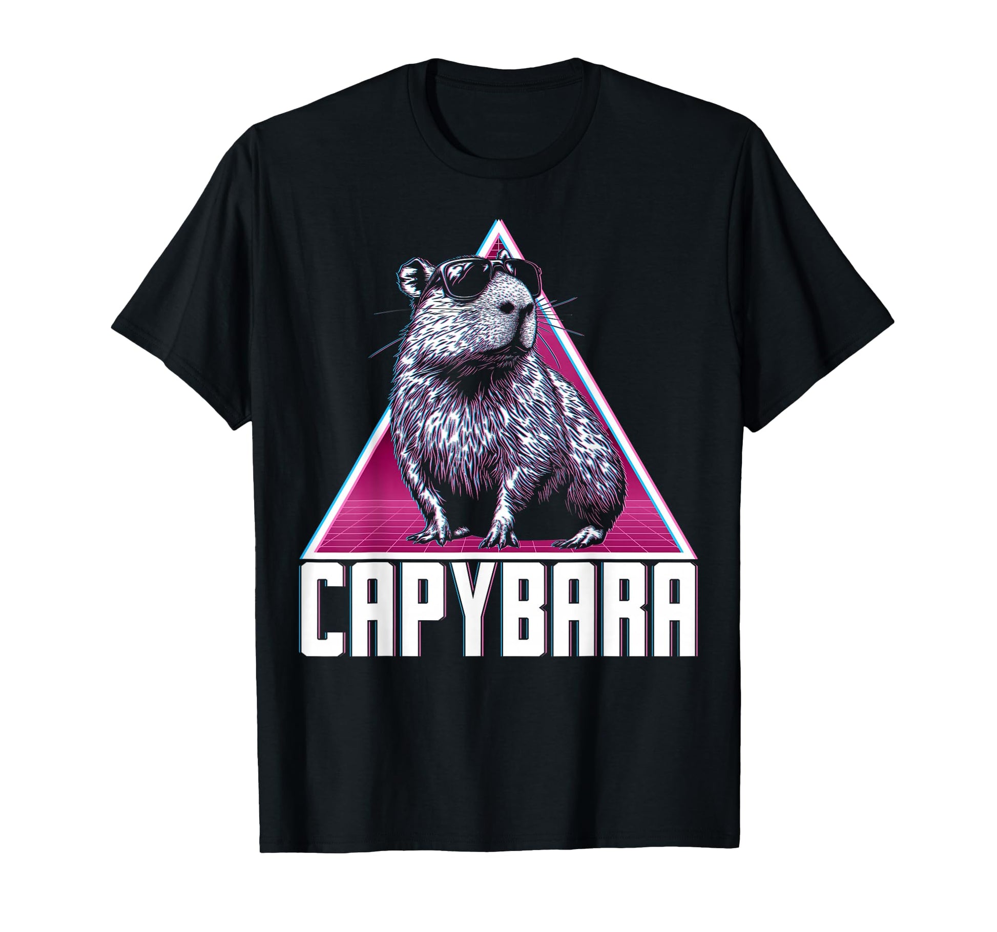 Capybara Capibara Sunglasses T-Shirt - Minimalist Print Men Women - T-Shirt, Sweatshirt, Hoodie